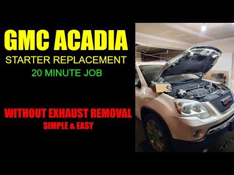GMC Acadia - Starter Replacement - 20 Minute Job - DIY - Easy & Simple - Without Exhaust Removal