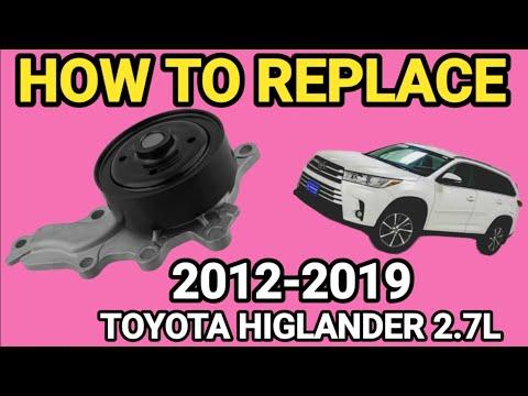 How to Replace the Water Pump on a 2009-2019 Toyota Highlander 2.7L (Engine: Inline 4 2.7L)