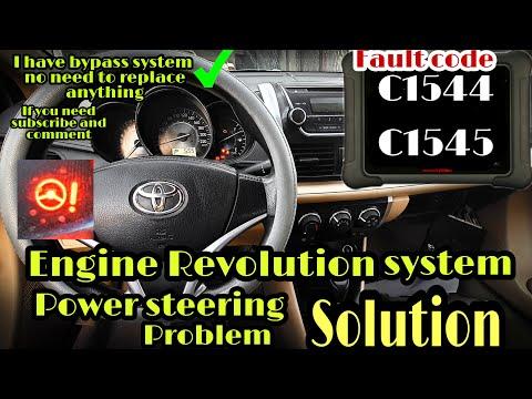 TOYOTA yaris power steering problem easy solution. fault code C1544, C1545