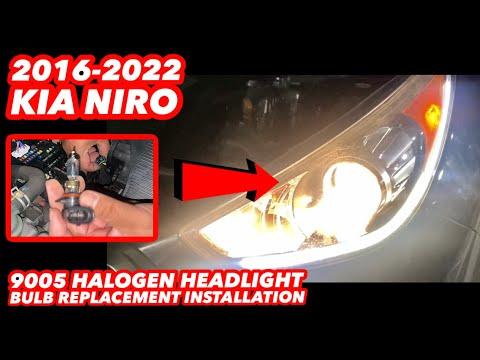 2016-2022 KIA NIRO 9005 HALOGEN HEADLIGHT BULB REPLACEMENT INSTALLATION