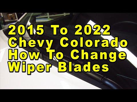 2015 To 2022 Chevrolet Colorado How To Change Windshield Wiper Blades With Sizes & Part Numbers