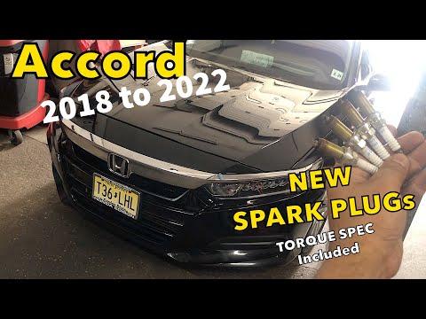 Honda Accord 2018 to 2022 1.5L turbo Spark plug replacement at 100K miles torque spec included