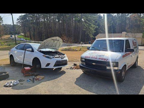 QUICK BRAKE JOB | FRONT BRAKE PADS & ROTORS | 2015 TOYOTA COROLLA 1.8 LE | Howto/Diy