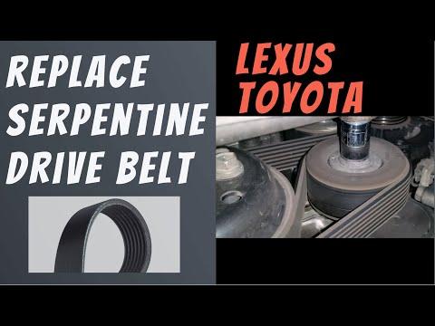 Toyota Lexus Serpentine Belt 3.5L Remove and Replace-RX350