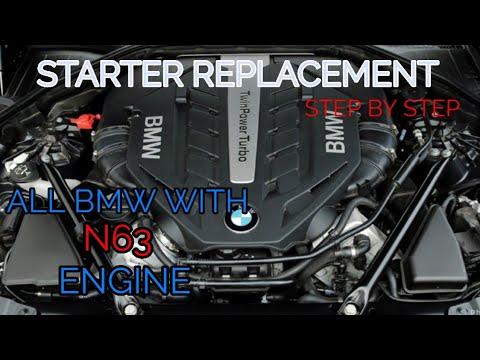 BMW N63 S63 engine starter replacement 550i 650i 750i 750Li X5 50i X6 50i M5 M6 X5M X6M