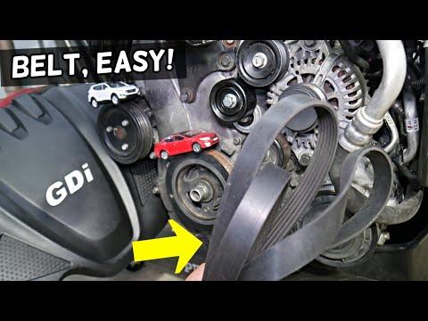 SERPENTINE BELT REPLACEMENT HYUNDAI KIA 2.4 GDI ENGINE