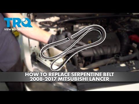 How to Replace Serpentine Belt 2008-2017 Mitsubishi Lancer 2.4L L4