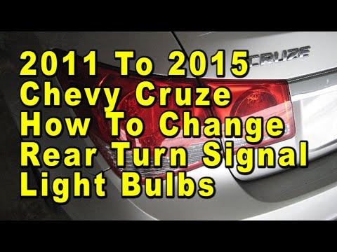 2011 To 2015 Chevrolet Cruze How To Change Rear Turn Signal Light Bulbs With Part Number