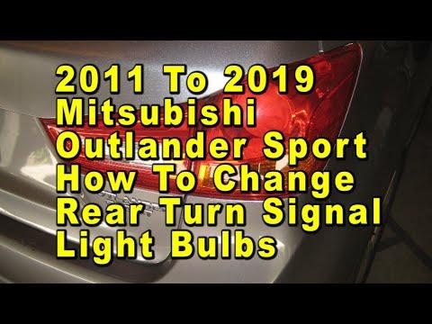 2011 To 2019 Mitsubishi Outlander Sport How To Change Rear Turn Signal Light Bulbs With Part Number