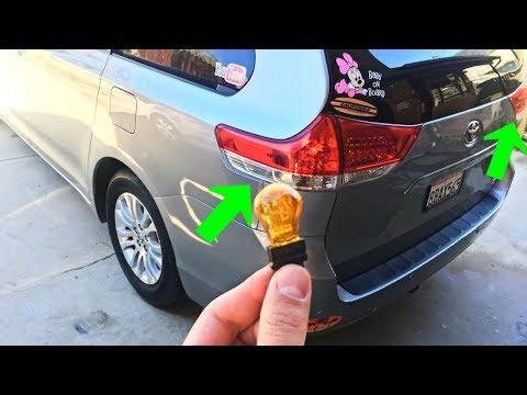 TOYOTA SIENNA REAR TURN SIGNAL LIGHT BULB REPLACEMENT 2011-2018
