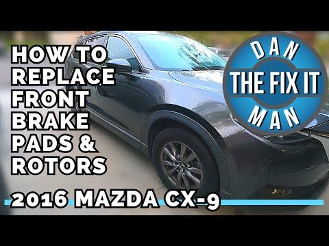 2016 - 2022 Mazda CX-9 - Replacing Front Brake Pads & Rotors - EASY DIY! Complete with Torque Specs