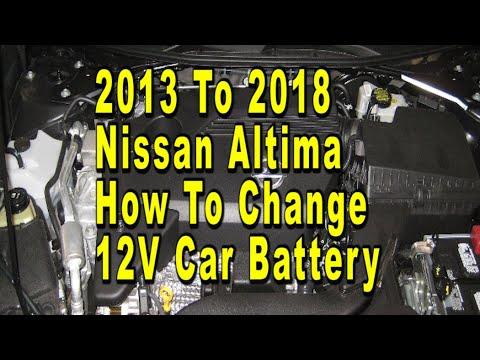 Nissan Altima How To Change 12V Car Battery 2013 To 2018 5th Gen With Group Size & Part Numbers
