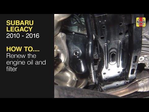 How to Renew the engine oil and filter on the Subaru Legacy 2010 to 2016