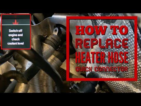 How to Replace Heater Coolant Hose Quick Coupling Connect - Audi A3 VW Mk6 Golf GTI