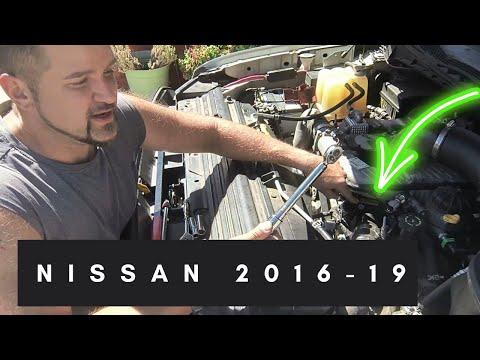 How to change water pump, thermostat housing, serpentine belt & clutch fan Nissan 2016-2019 Titan XD